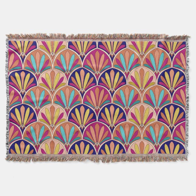 Traditionelle indische TextilIllustration Decke (Vorderseite)