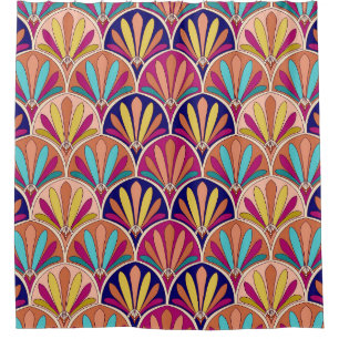 Traditionelle indische TextilIllustration Duschvorhang