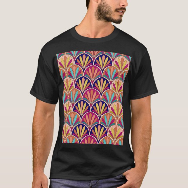 Traditionelle indische TextilIllustration T-Shirt (Vorderseite)