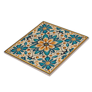 Traditionelle indische Zierkunst 8 Fliese