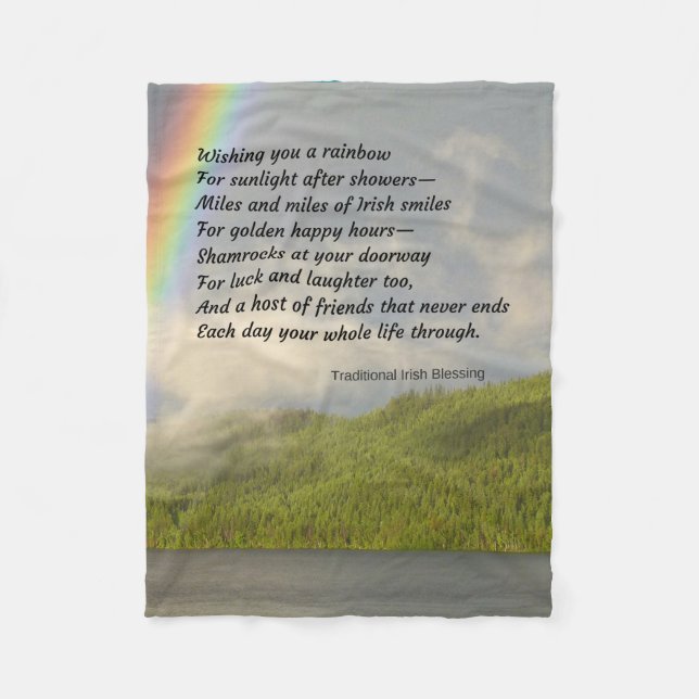 Traditionelle irische Segen-Decke Fleecedecke (Vorderseite)