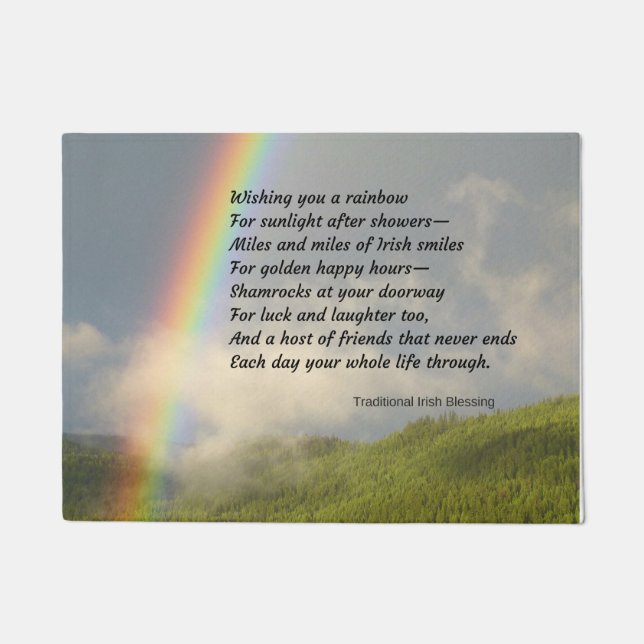 Traditionelle irische Segen-Fußmatte Fußmatte (Vorderseite)