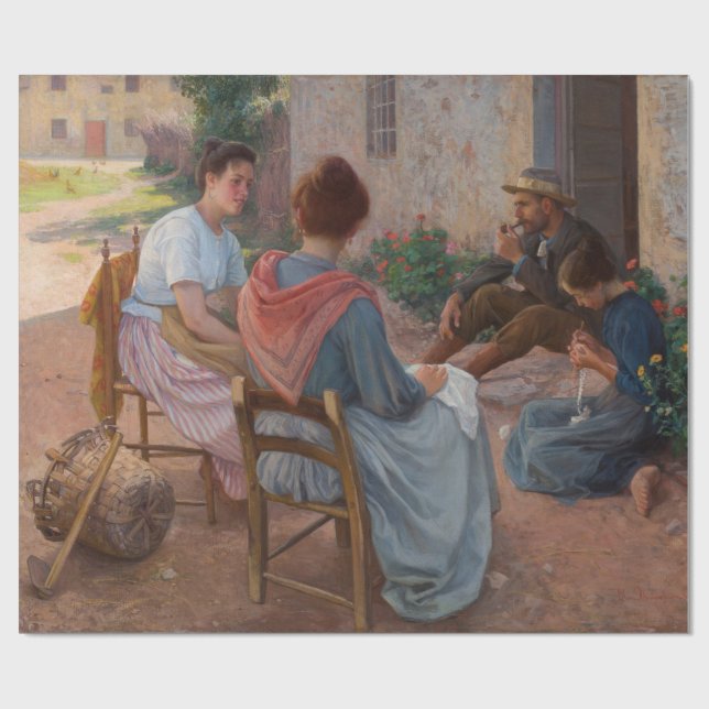 Traditionelle italienische Familie (Vintag Italien Geschenkpapier (Flach)