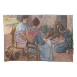 Traditionelle italienische Familie (Vintag Italien Kissenbezug