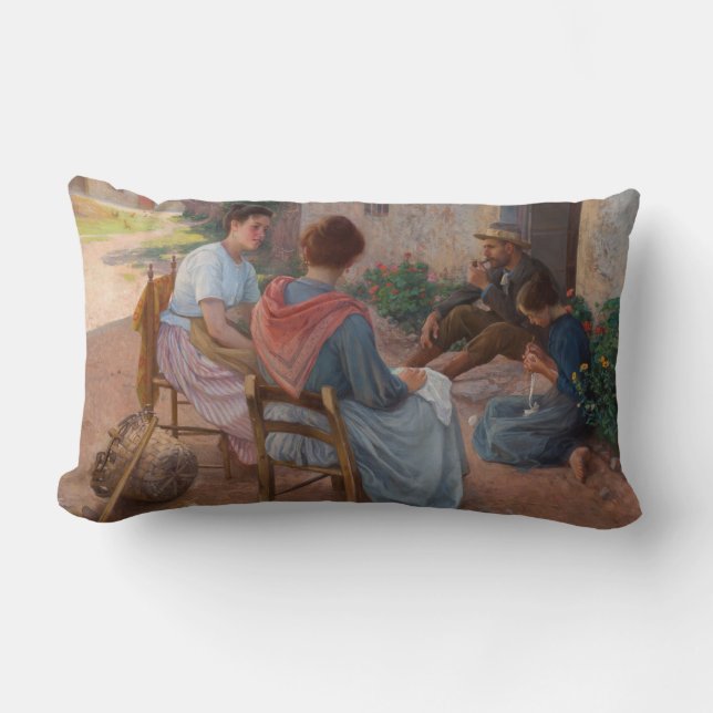 Traditionelle italienische Familie (Vintag Italien Lendenkissen (Vorderseite)