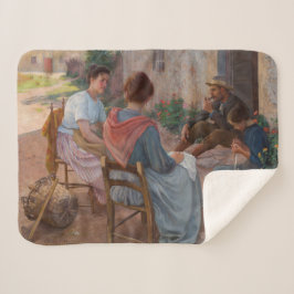 Traditionelle italienische Familie (Vintag Italien Sherpadecke