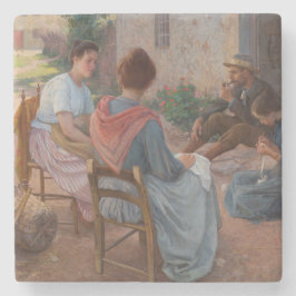 Traditionelle italienische Familie (Vintag Italien Steinuntersetzer