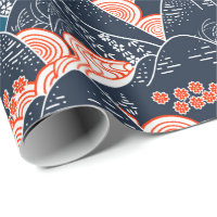 Traditionelle japanische Bergmalerei Kimono Kunst