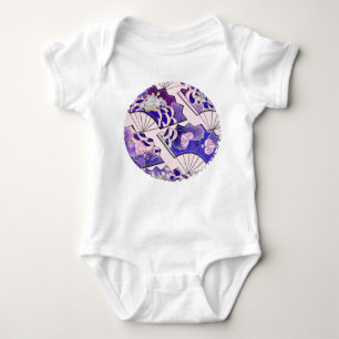 Traditionelle japanische Fans Baby Strampler