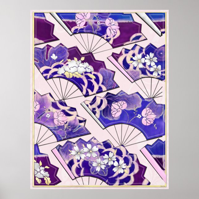 Traditionelle japanische Fans Poster (Vorne)