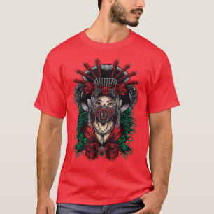 Traditionelle japanische Geisha Japan-Maske T-Shirt