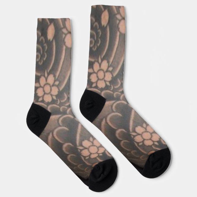Traditionelle japanische Irezumi Tattoo Socks Socken (Rechts)
