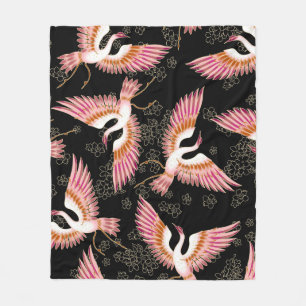 Traditionelle japanische Kimono-Muster Fleecedecke