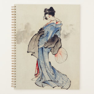Traditionelle japanische Kunst der Geisha im Kimon Planer