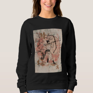 Traditionelle japanische Kyudo Archery Art Cherry Sweatshirt