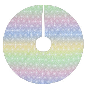 Traditionelle japanische Star-Muster-Regenbogen-Hu Polyester Weihnachtsbaumdecke