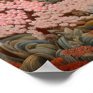 Traditionelle japanische Tapisserie Art Elegantes  Poster