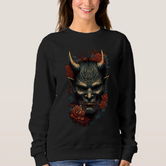 Traditionelle japanische Tätowierung Dämonenmaske, Sweatshirt