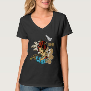 Traditionelle japanische Yokai-Frauen-Kunst T-Shirt