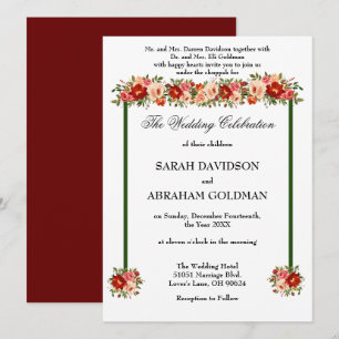Traditionelle jüdische Hochzeitseinladungen Einladung