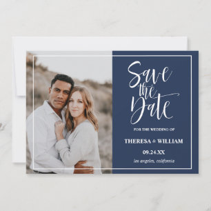 Traditionelle kalligraphische Foto Hochzeit Save The Date