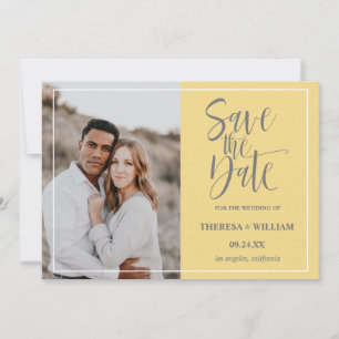 Traditionelle kalligraphische Foto Hochzeit Save The Date