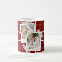 Traditionelle Karierte gemütliche Cabin Burgund Ka Kaffeetasse