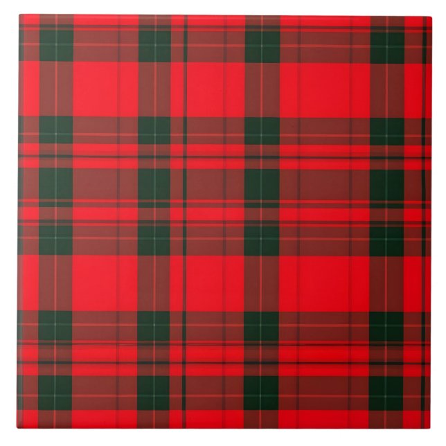 Traditionelle Karierte Tartan Populäre Rote Sammlu Fliese (Vorderseite)