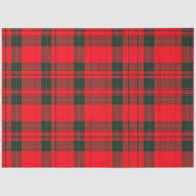 Traditionelle Karierte Tartan Populäre Rote Sammlu Seidenpapier (Vorderseite)