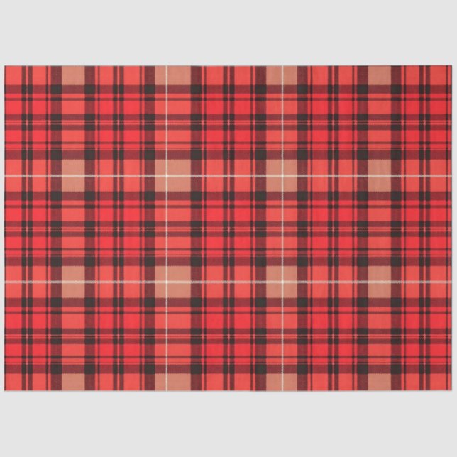 Traditionelle Karierte Tartan Trendy Collection Seidenpapier (Vorderseite)