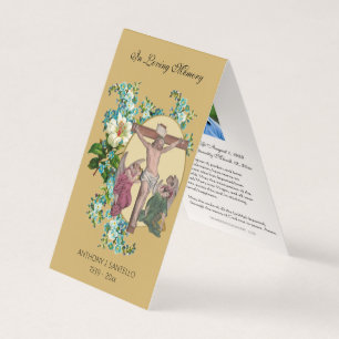 Traditionelle katholische Beerdigung Jesus Gebetsk Visitenkarten