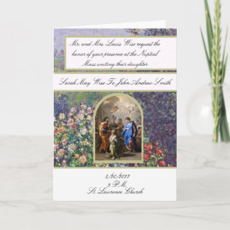 Traditionelle katholische Hochzeitseinladung Maria Karte