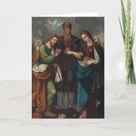 Traditionelle katholische Hochzeitsfeier Feiertagskarte