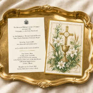 Traditionelle katholische Priesterweihe-Einladung  Einladung