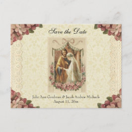 Traditionelle katholische SAVE THE DATE Hochzeit Ankündigungspostkarte