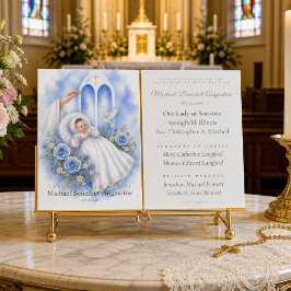 Traditionelle katholische Taufsegenkarte Visitenkarte