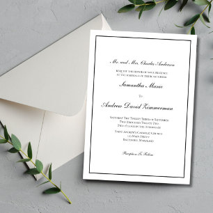 Traditionelle klassische feierliche Hochzeit Einladung