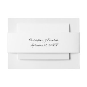 Traditionelle klassische formelle Hochzeit Schrift Einladungsbanderole
