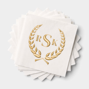 Traditionelle klassische Kleider-Monogramm für fei Servietten Mit Folie