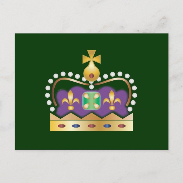 Traditionelle königliche Krone Postkarte (Vorderseite)