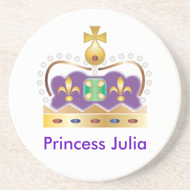 Traditionelle königliche Krone Sandstein Untersetzer (Vorne)