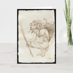 Traditionelle Krampus Karte