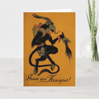 Traditionelle Krampuskarte Feiertagskarte