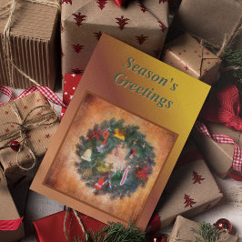 Traditionelle Kränzermalung Feiertagskarte