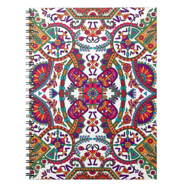 Traditionelle Kunst der Folk, ethnisch, Hintergrun Notizblock (Vorderseite)