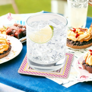 Traditionelle Kunst Rechteckiger Pappuntersetzer