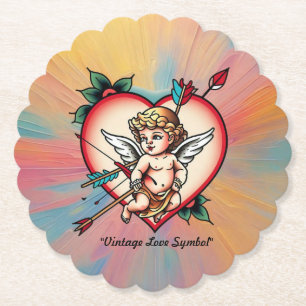 Traditionelle kupide Liebe Tattoo Untersetzer