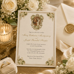 Traditionelle lateinische katholische Hochzeitsein Einladung