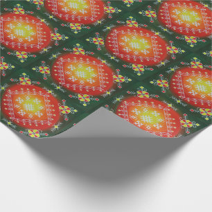 Traditionelle lettische Volkskunst mit Symbolmaler Geschenkpapier