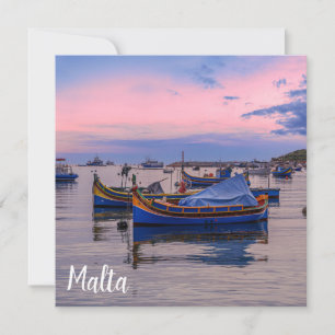 Traditionelle maltesische Boote in Marsaxlokk